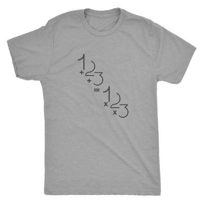 1+2+3=1x2x3 - Addition is equal to multiplicaiton - Math - Triblend T-Shirt Next Level Mens Triblend / Premium Heather / S...
