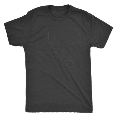 1+2+3=1x2x3 - Addition is equal to multiplicaiton - Math - Triblend T-Shirt Next Level Mens Triblend / Vintage Black / S T...