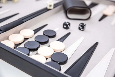 18" Genuine Leather Backgammon Set with Suede Playing Field  Board Games | Buy from Asteria One