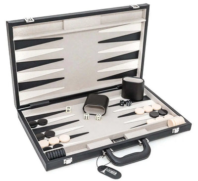 18" Genuine Leather Backgammon Set with Suede Playing Field  Board Games | Buy from Asteria One