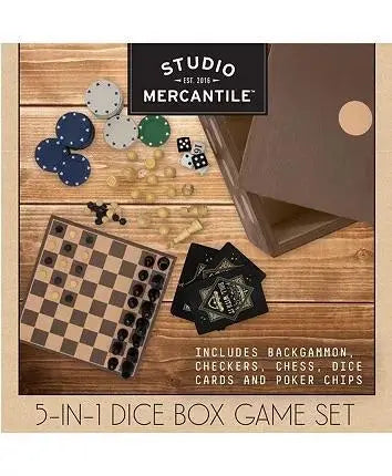 5 in 1 Backgammon, checkers, chess, dice, cards, and poker chips  Combo Game Set | Buy from Asteria One