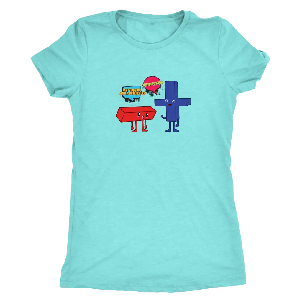 Are you sure I make a difference - Yes I am positive - Math - Triblend T-Shirt Next Level Womens Triblend / Tahiti Blue / ...