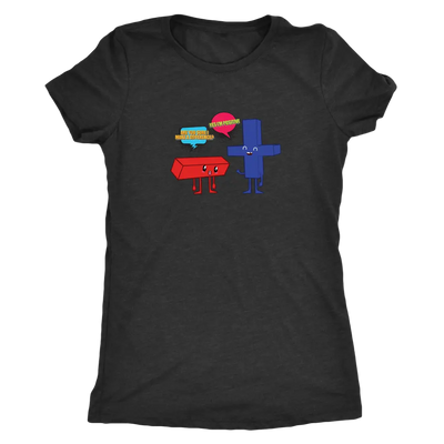 Are you sure I make a difference - Yes I am positive - Math - Triblend T-Shirt Next Level Womens Triblend / Vintage Black ...