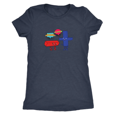 Are you sure I make a difference - Yes I am positive - Math - Triblend T-Shirt Next Level Womens Triblend / Vintage Navy /...