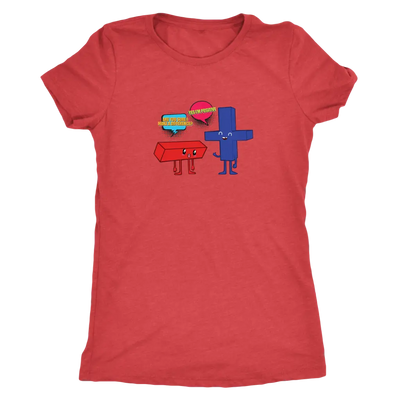 Are you sure I make a difference - Yes I am positive - Math - Triblend T-Shirt Next Level Womens Triblend / Vintage Red / ...