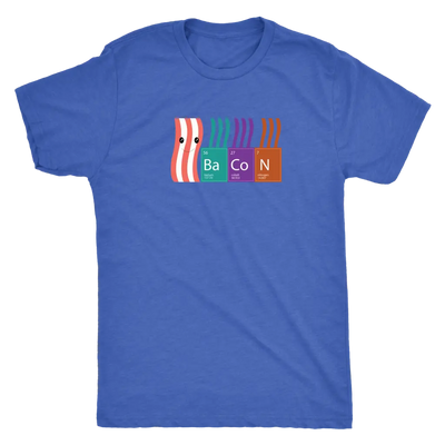 Bacon periodic table - Triblend T-Shirt Next Level Mens Triblend / Vintage Royal / S T-shirt | Buy from Asteria One