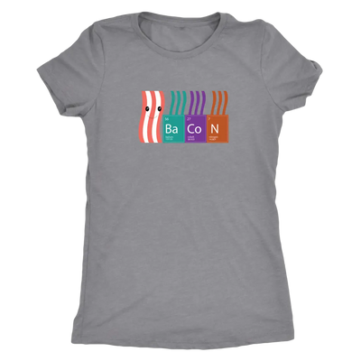 Bacon periodic table - Triblend T-Shirt Next Level Womens Triblend / Heather Grey / S T-shirt | Buy from Asteria One