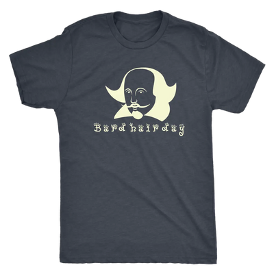 Bard Hair Day - Triblend Shakespeare T-Shirt Next Level Mens Triblend / Vintage Navy / S T-shirt | Buy from Asteria One