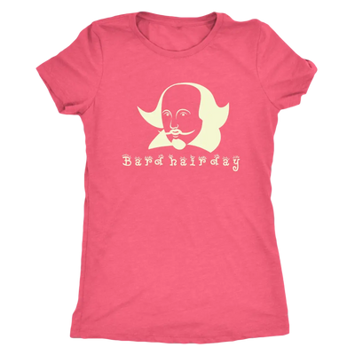 Bard Hair Day - Triblend Shakespeare T-Shirt Next Level Womens Triblend / Vintage Light Pink / S T-shirt | Buy from Asteri...