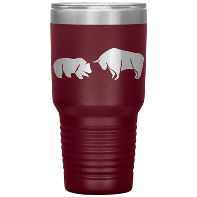 Bull vs bear stainless steel vacuum insulated hot and cold beverage container Maroon Tumblers | Buy from Asteria One