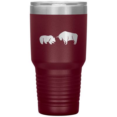 Bull vs bear stainless steel vacuum insulated hot and cold beverage container Maroon Tumblers | Buy from Asteria One