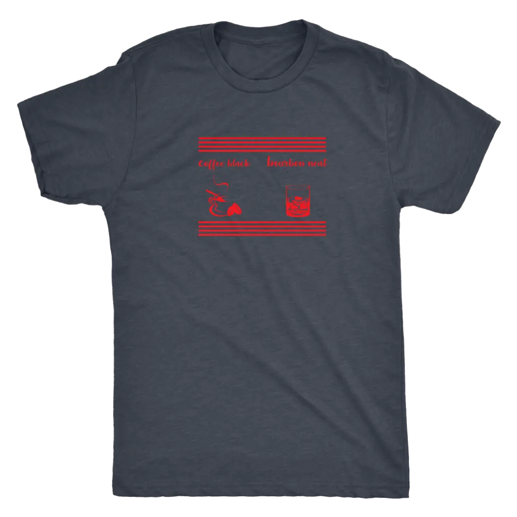 Coffee black, Bourbon Neat Triblend T-Shirt Next Level Mens Triblend / Vintage Navy / S T-shirt | Buy from Asteria One