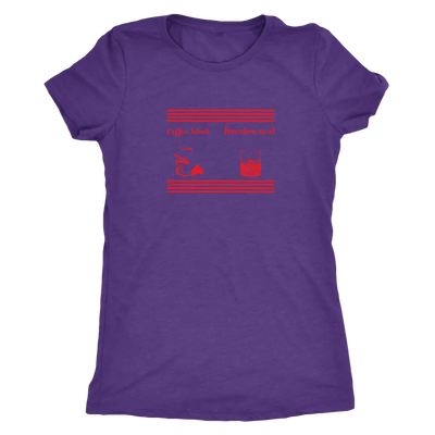 Coffee black, Bourbon Neat Triblend T-Shirt Next Level Womens Triblend / Purple Rush / S T-shirt | Buy from Asteria One