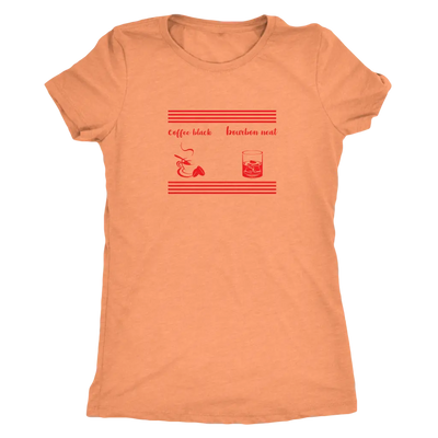 Coffee black, Bourbon Neat Triblend T-Shirt Next Level Womens Triblend / Vintage Light Orange / S T-shirt | Buy from Aster...