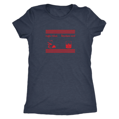 Coffee black, Bourbon Neat Triblend T-Shirt Next Level Womens Triblend / Vintage Navy / S T-shirt | Buy from Asteria One