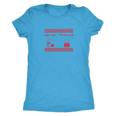 Coffee black, Bourbon Neat Triblend T-Shirt Next Level Womens Triblend / Vintage Turquoise / S T-shirt | Buy from Asteria One