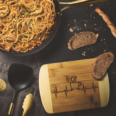 Coffee is the life line - Round Edge Wood Cutting Board  Wood Cutting Boards | Buy from Asteria One