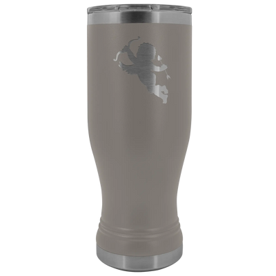 Cupid stainless steel vacuum insulated BPA and Lead Free coffee Tumbler with clear lid Pewter Tumblers | Buy from Asteria One