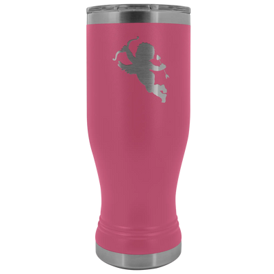 Cupid stainless steel vacuum insulated BPA and Lead Free coffee Tumbler with clear lid Pink Tumblers | Buy from Asteria One