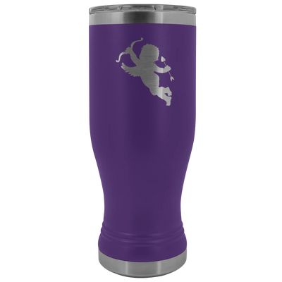 Cupid stainless steel vacuum insulated BPA and Lead Free coffee Tumbler with clear lid Purple Tumblers | Buy from Asteria One