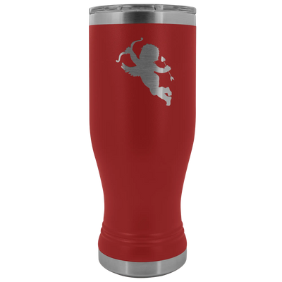 Cupid stainless steel vacuum insulated BPA and Lead Free coffee Tumbler with clear lid Red Tumblers | Buy from Asteria One