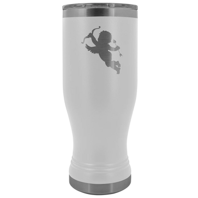 Cupid stainless steel vacuum insulated BPA and Lead Free coffee Tumbler with clear lid White Tumblers | Buy from Asteria One