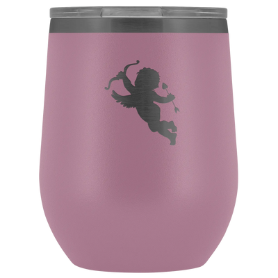 Cupid stainless steel vacuum insulated Stemless Wine Tumbler with clear lid Light Purple Wine Tumbler | Buy from Asteria One