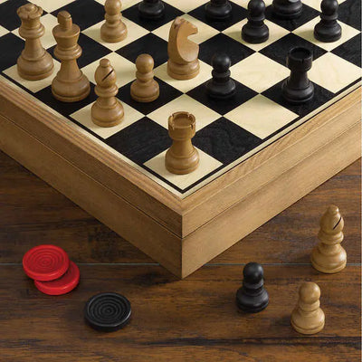 Deluxe Vintage Wood Chess and Checkers Game Set  Board Games | Buy from Asteria One