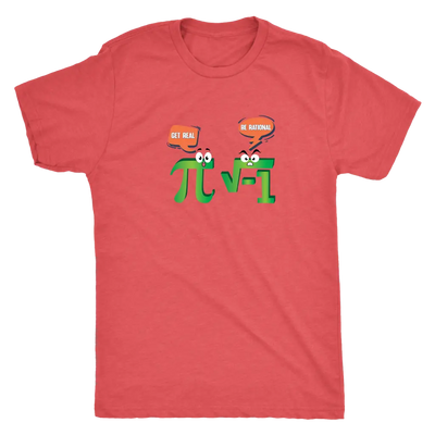 Get Real - Be Rational - Triblend Math T-Shirt Next Level Mens Triblend / Vintage Red / S T-shirt | Buy from Asteria One