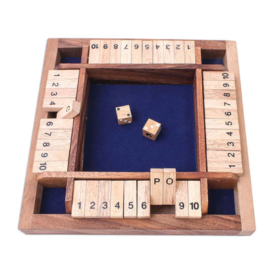 Handcrafted Rain Tree Wood Shut The Box Game  Games | Buy from Asteria One