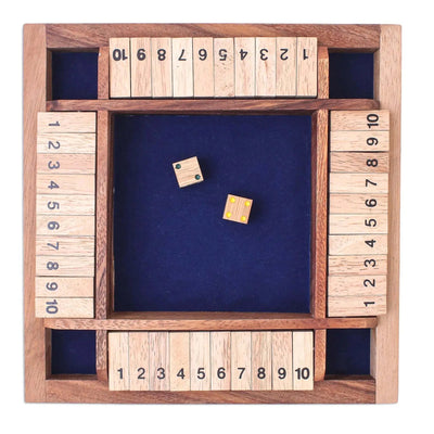 Handcrafted Rain Tree Wood Shut The Box Game  Games | Buy from Asteria One