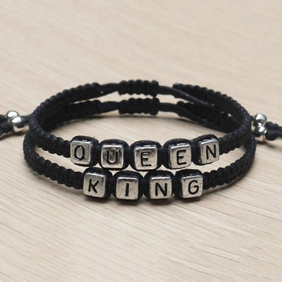 Handmade King and Queen Gift Bracelets- Couples Bracelets set  Jewelry | Buy from Asteria One