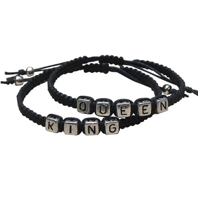 Handmade King and Queen Gift Bracelets- Couples Bracelets set  Jewelry | Buy from Asteria One