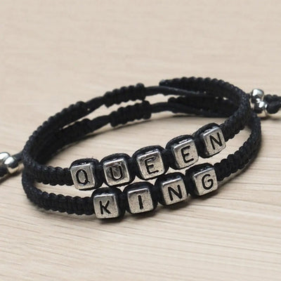 Handmade King and Queen Gift Bracelets- Couples Bracelets set  Jewelry | Buy from Asteria One