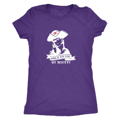 Honk if you like my booty - Pirates Triblend T-Shirt Next Level Womens Triblend / Purple Rush / S T-shirt | Buy from Aster...