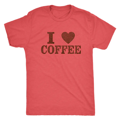 I love coffee (designed in coffee beans)  - Triblend T-Shirt Next Level Mens Triblend / Vintage Red / S T-shirt | Buy from...