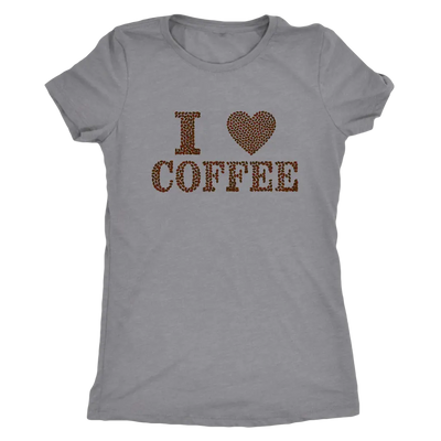 I love coffee (designed in coffee beans)  - Triblend T-Shirt Next Level Womens Triblend / Heather Grey / S T-shirt | Buy f...