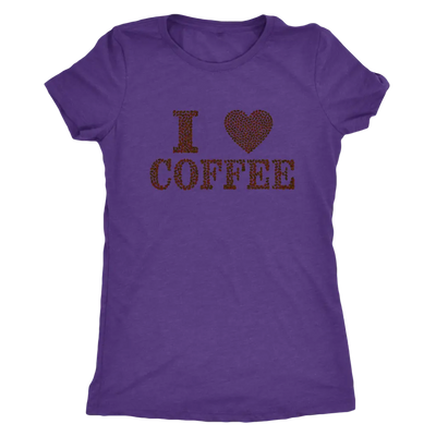 I love coffee (designed in coffee beans)  - Triblend T-Shirt Next Level Womens Triblend / Purple Rush / S T-shirt | Buy fr...
