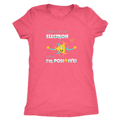 I think I lost an electron infact I am positive - Physics Triblend T-Shirt Next Level Womens Triblend / Vintage Light Pink...
