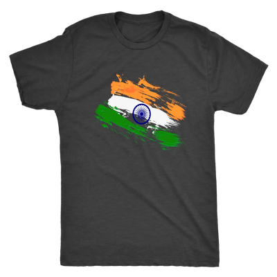 Indian flag faded strokes - Triblend T-Shirt Next Level Mens Triblend / Vintage Black / S T-shirt | Buy from Asteria One