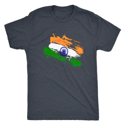 Indian flag faded strokes - Triblend T-Shirt Next Level Mens Triblend / Vintage Navy / S T-shirt | Buy from Asteria One