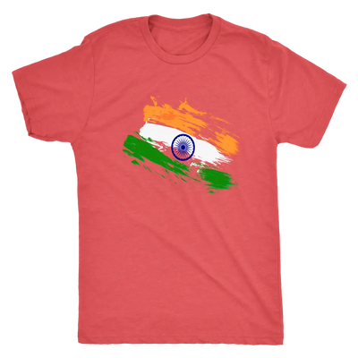 Indian flag faded strokes - Triblend T-Shirt Next Level Mens Triblend / Vintage Red / S T-shirt | Buy from Asteria One