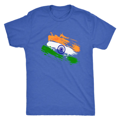 Indian flag faded strokes - Triblend T-Shirt Next Level Mens Triblend / Vintage Royal / S T-shirt | Buy from Asteria One