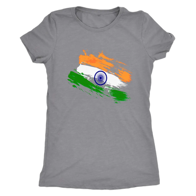 Indian flag faded strokes - Triblend T-Shirt Next Level Womens Triblend / Heather Grey / S T-shirt | Buy from Asteria One