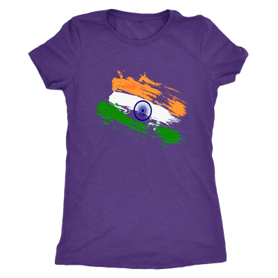 Indian flag faded strokes - Triblend T-Shirt Next Level Womens Triblend / Purple Rush / S T-shirt | Buy from Asteria One