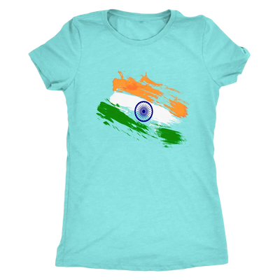 Indian flag faded strokes - Triblend T-Shirt Next Level Womens Triblend / Tahiti Blue / S T-shirt | Buy from Asteria One