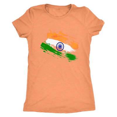 Indian flag faded strokes - Triblend T-Shirt Next Level Womens Triblend / Vintage Light Orange / S T-shirt | Buy from Aste...