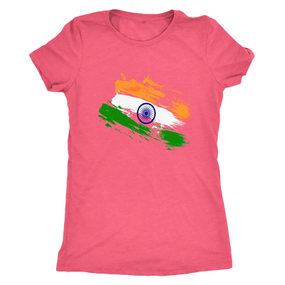 Indian flag faded strokes - Triblend T-Shirt Next Level Womens Triblend / Vintage Light Pink / S T-shirt | Buy from Asteri...