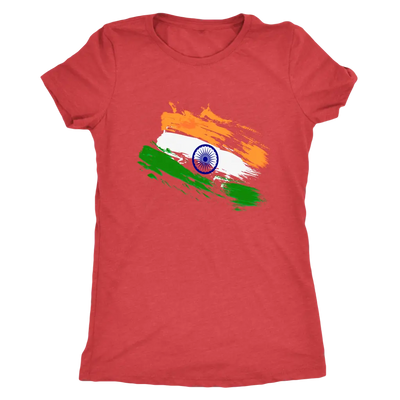 Indian flag faded strokes - Triblend T-Shirt Next Level Womens Triblend / Vintage Red / S T-shirt | Buy from Asteria One