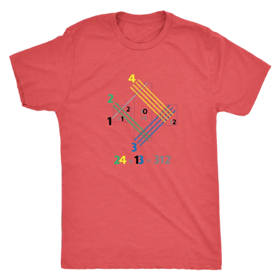 Japanese multiplication - Triblend Math T-Shirt Next Level Mens Triblend / Vintage Red / S T-shirt | Buy from Asteria One